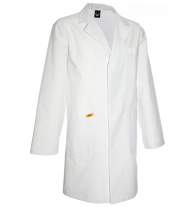 ESD Men's Smock Long-sleeve White